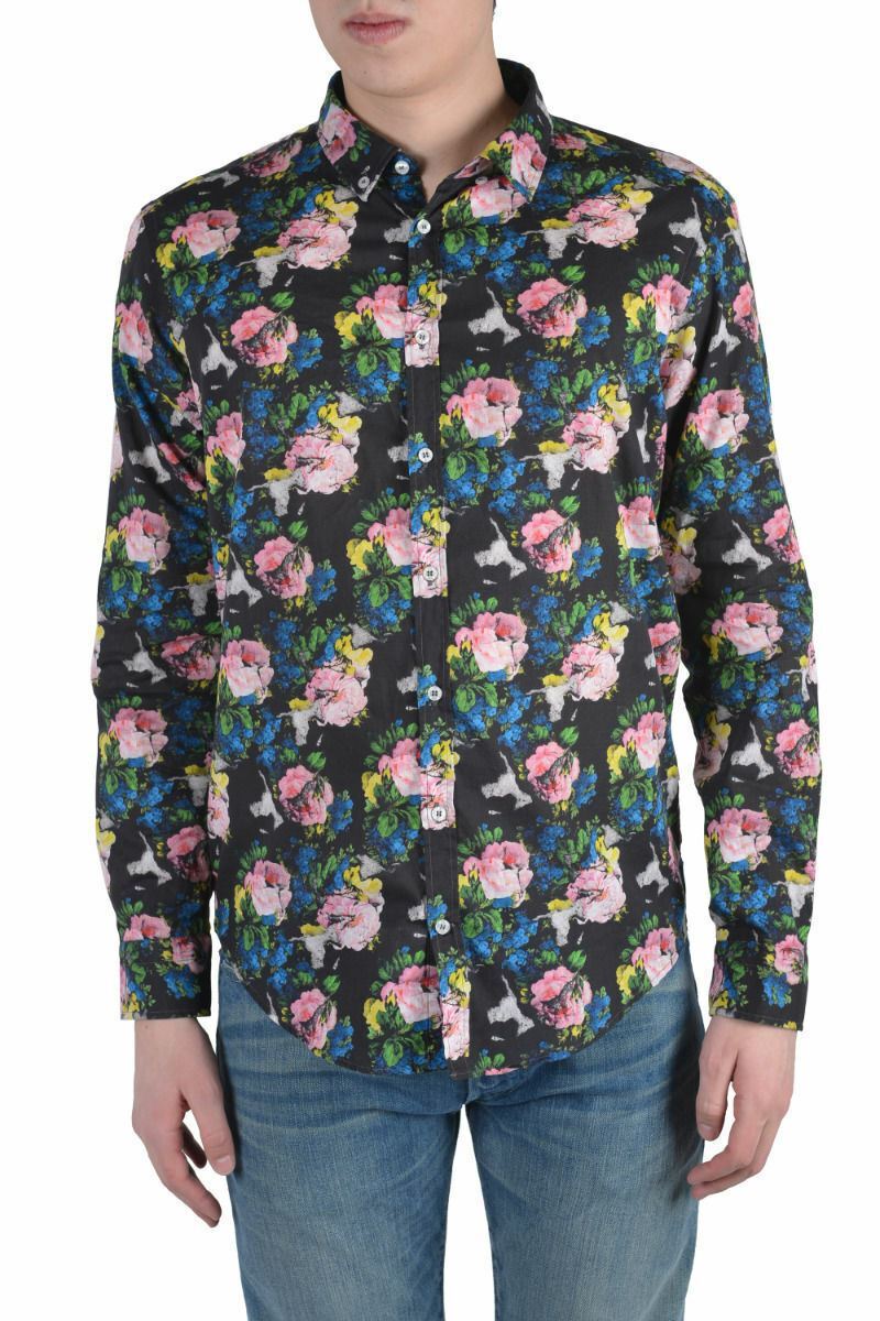 MSGM Multi-Color Floral Long Sleeve Dress Shirt US 145 15 155 1575 16 165 18890₽