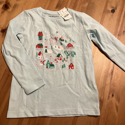 Crewcuts Long-Sleeve Merry Graphic T-Shirt J. Crew Girls XS 4-5