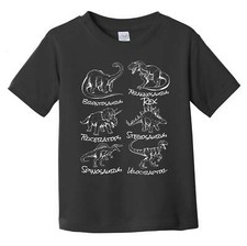 Types of Dinosaurs Sketch Cool Prehistoric Animal Dinosaur Infant Toddler Shirt