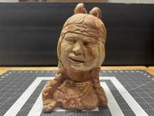 Rare Cast Rock Concrete Native American Indian Bust 9