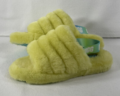 UGG Fluff Yeah Slide Pollen Gradient Yellow Slippers Sandals