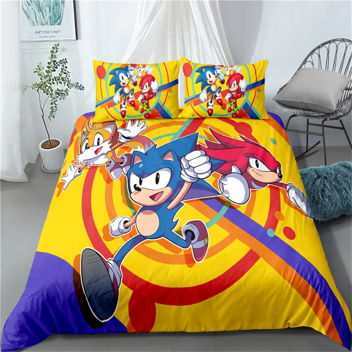 Sonic the Hedgehog Bedding Set, Gift for Friends