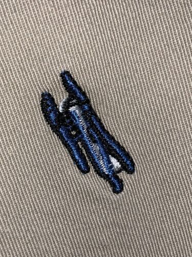 Men’s 32x32 ORVIS Khaki Flat Front Allover Embroidered Seaplanes Cuffed Pants EC - Picture 4 of 12