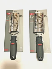 2pk OXO Soft Works Grater Kitchen Stainless Steel Soft Non Slip Grip Fine Zester
