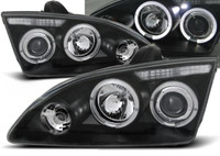 Scheinwerfer Paar Ford Focus 04-08 Angel Eyes Schwarz