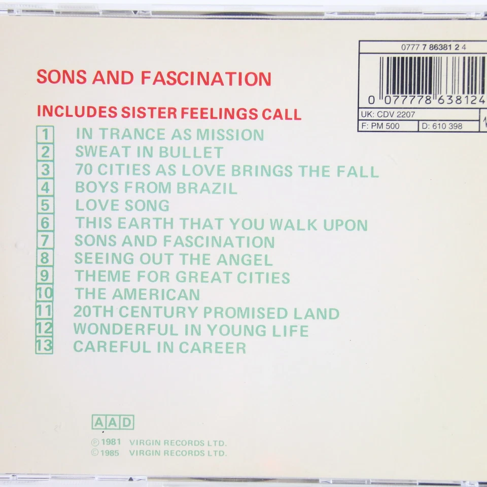 Music Musik Album CD Simple Minds – Sons And Fascination (Includes Sist Sehr Gut - Bild 2 von 2