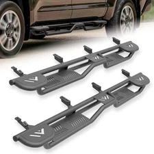Side Running Boards For 2007-2021 Toyota Tundra Crew Max Cab Three Raised Steps
