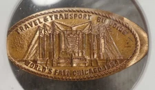 Elongated Cent Souvenir, 1934 Century of Progress, M&D-42, NGC MS-67RD, ONLY RED