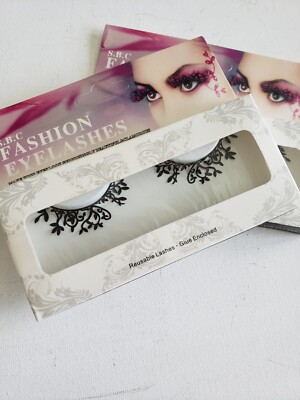 (2) Boxes False EYELASHES Black