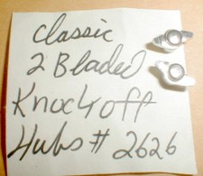 1 Pair Classic Slot Car 2 Blade Knock-Off Hubs for Stinger Gamma Ray 1960s NOS