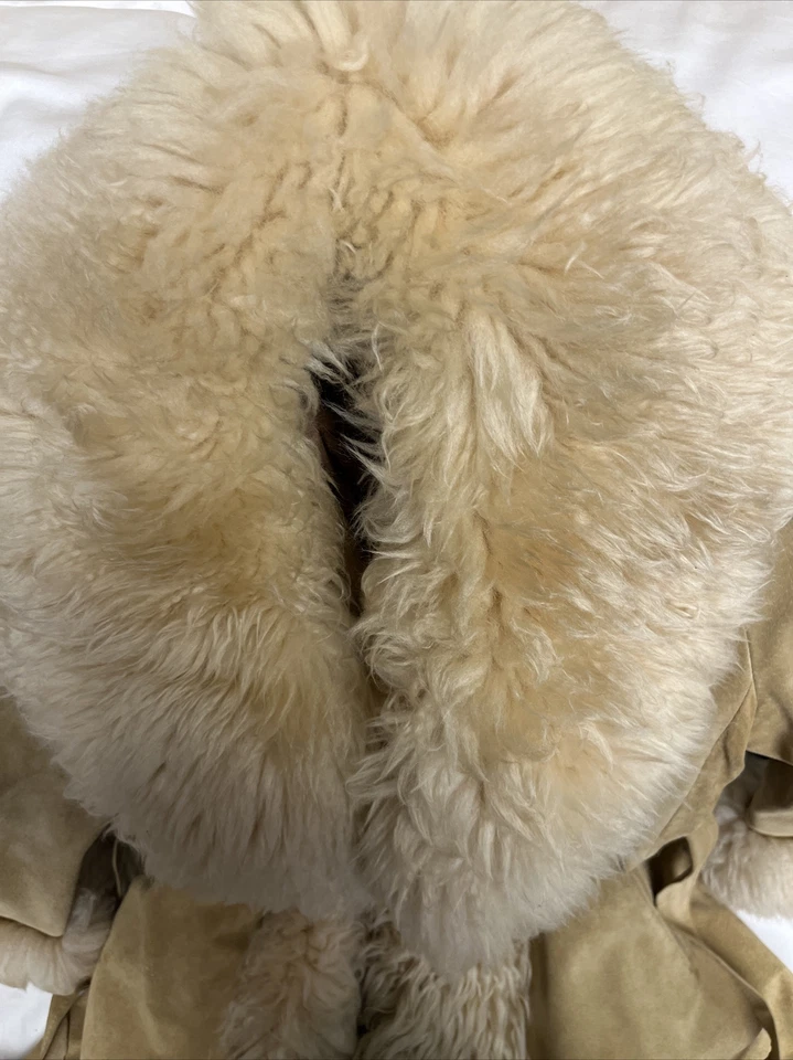 1970s Lilli Ann London Boho Shearling Coat Sz XS to M *See Description England - Image 3 of 4