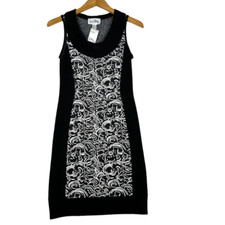 Joseph Ribkoff Black and White Pencil Sleeveless Dress Size 6