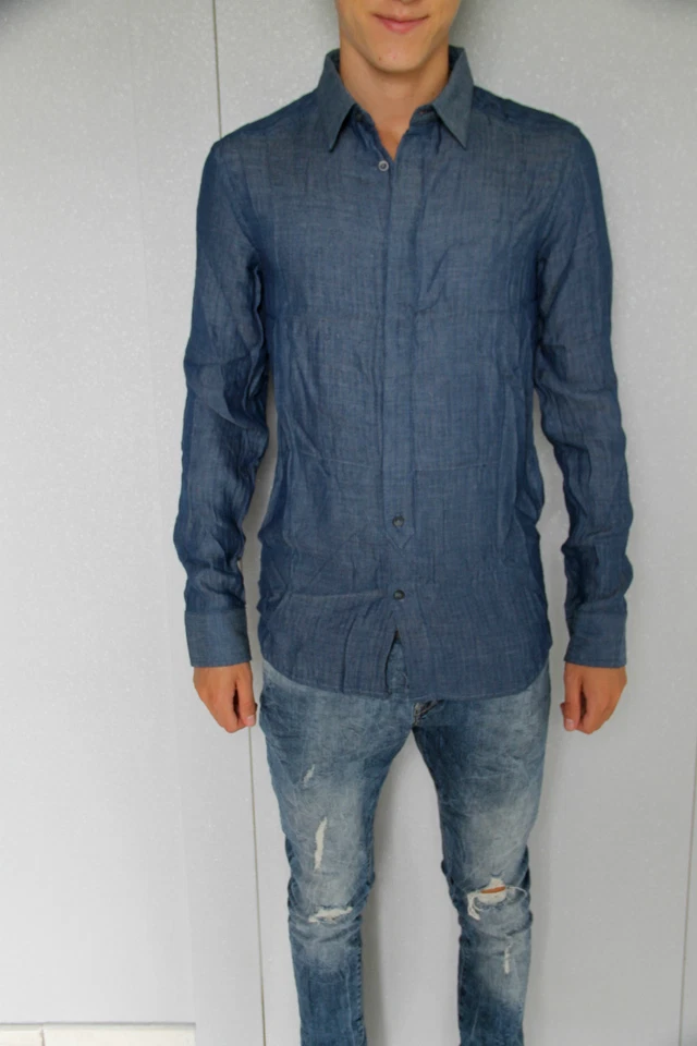 jolie chemise bleu M+F GIRBAUD plaquet tonic taille M NEUF/ÉTIQUETTE valeur 160€ - Photo 1/1