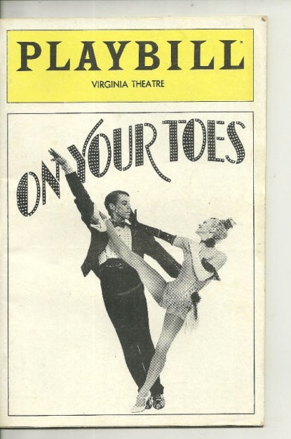 On Your Toes Playbill August 1983 Virginia Theatre Galina