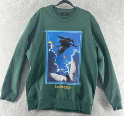 D'Ladouceur Sweatshirt Mens 2XL Richer than Ive Ever Been Green Fallen Angel
