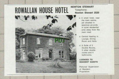 (5328) Rowallan House Hotel Newton Stewart Scotland   - 1976 