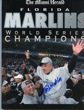 FLORIDA MARLINS WORLD SERIES CHAMPS SIGNED BY JACK MCKEON 160 PAGES SIGNED MARLI