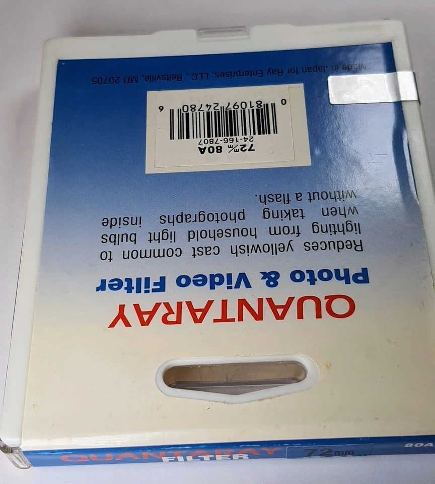 72mm  80A Blue Color Correction Glass Lens filter Japan Coated 72 mm 80-A E72 - Image 3 of 4
