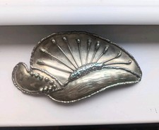 Vintage 70s Handmade Silver Toned Abstract Belt Buckle