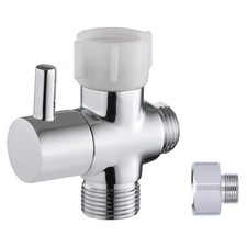 Bidet T adapter with shut off brass valve 7/8 x7/8 x1/2 or 3/8 tee connector