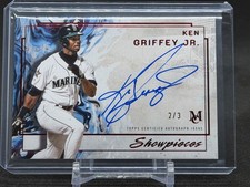 2025 Topps Museum Collection Ken Griffey Jr Showpieces Auto /3 SSP Mariners HOF