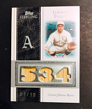 Jimmie Foxx Topps 2008 Sterling Career Stats Relics 3 Bats Memorabilia 1/10