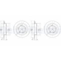 2X Delphi Bremsscheiben 290Mm Voll Vorne | BG2584