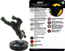 NM with Card HeroClix Hulk 056 Fantastic Four Marvel