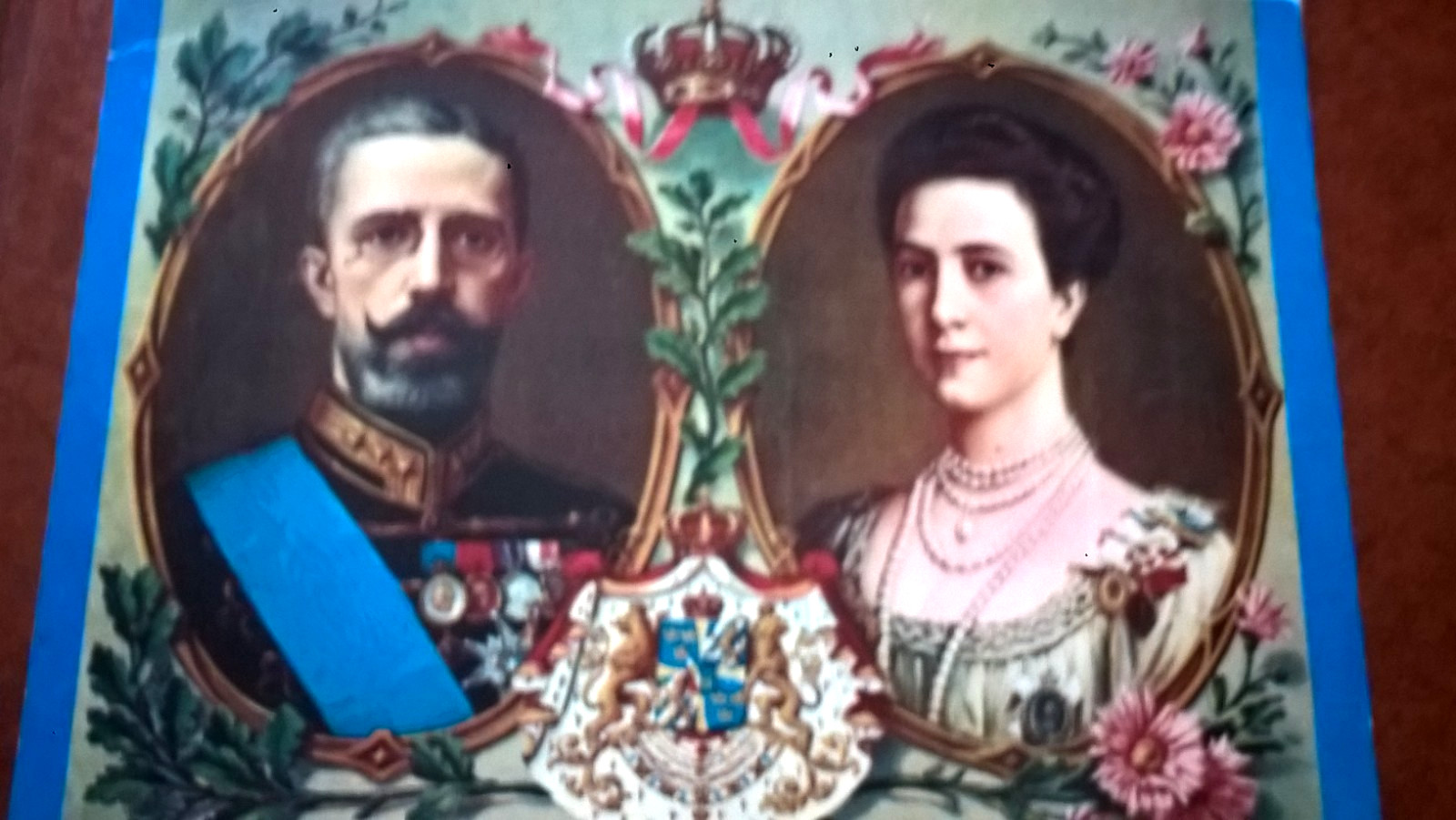 1965 SVEZIA SPLENDIDA CARTOLINA GUSTAV V e VICTORIA BADEN REALI SVEZIA 1907.1950