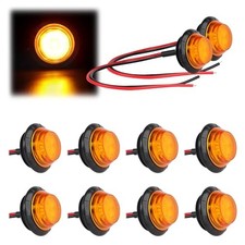 10 Pcs 1-1/4 Inch Amber LED Side Marker Lights Mini Pack of 10 Amber 10 Pcs 