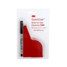 3M ScotchCode Wire Marker Write-On Dispenser with Tape and 0.75 in x 1.375