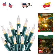 Clear Christmas String Lights 100 Count 25 Feet Incandescent Bulb Mini Lights...