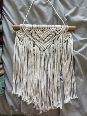 Two Piece Woven Macrame Wall Hanging Decor