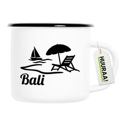 Emaille Tasse Bali Inselmotiv Indonesien Geschenkidee Bali Geschenk Präsent Mitb