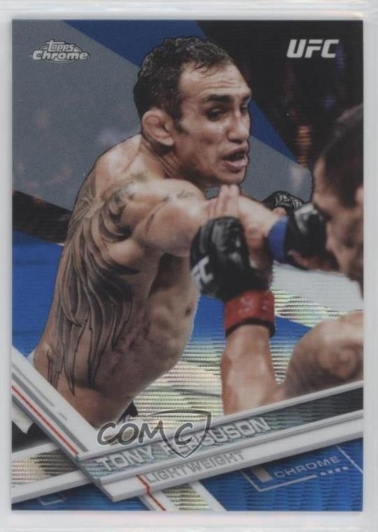 2017 Topps Chrome UFC Blue Wave Refractor 34/75 Tony Ferguson #47 1qt