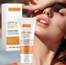 Facial Body Sunscreen SPF 100 Sunblock UVA UVB Protection Non Greasy Moisturizer