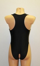 Women Leotard 202-52 Racerback Hole Crotch Black Spandex Size L