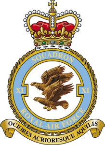 No. 11 Squadron RAF badge patch Self Adhesive Vinyl Sticker