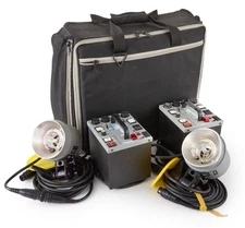 NICE! Dynalite M1000XL & M1000X  Photography Studio Lighting Kit w/case TESTED!!