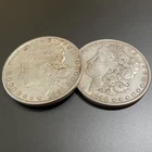 [Lot of 2] Morgan Silver Dollars (1881P, 1898P) - 90% Silver