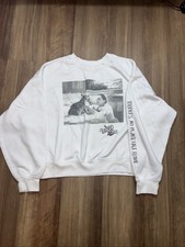 Wizard of Oz Dorothy Sweatshirt Medium White Distressed No Place Like Home Crop