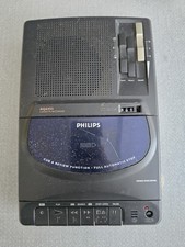Philips AQ6455 Standard Compact Cassette Player Voice Recorder Dictaphone Black