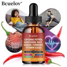 Cayenne Pepper Supplement Liquid Drops Support Overall Health Support Metabolism