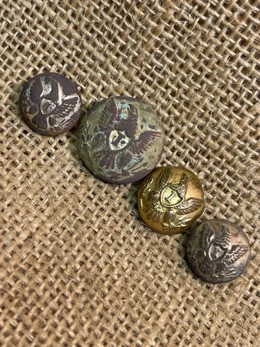 Four Dug Civil War Eagle I Infantry Buttons From Various Sites In North Ga.