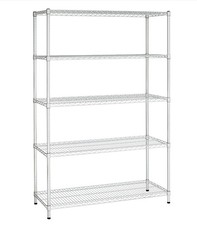 5 Shelf Metal Rack Wire Shelving Units Heavy Duty Storage Shelves 16"x 48"x 72"
