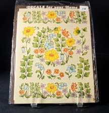 VTG New Meyercord Decals For Your Home Multi Color Flowers # 1598D