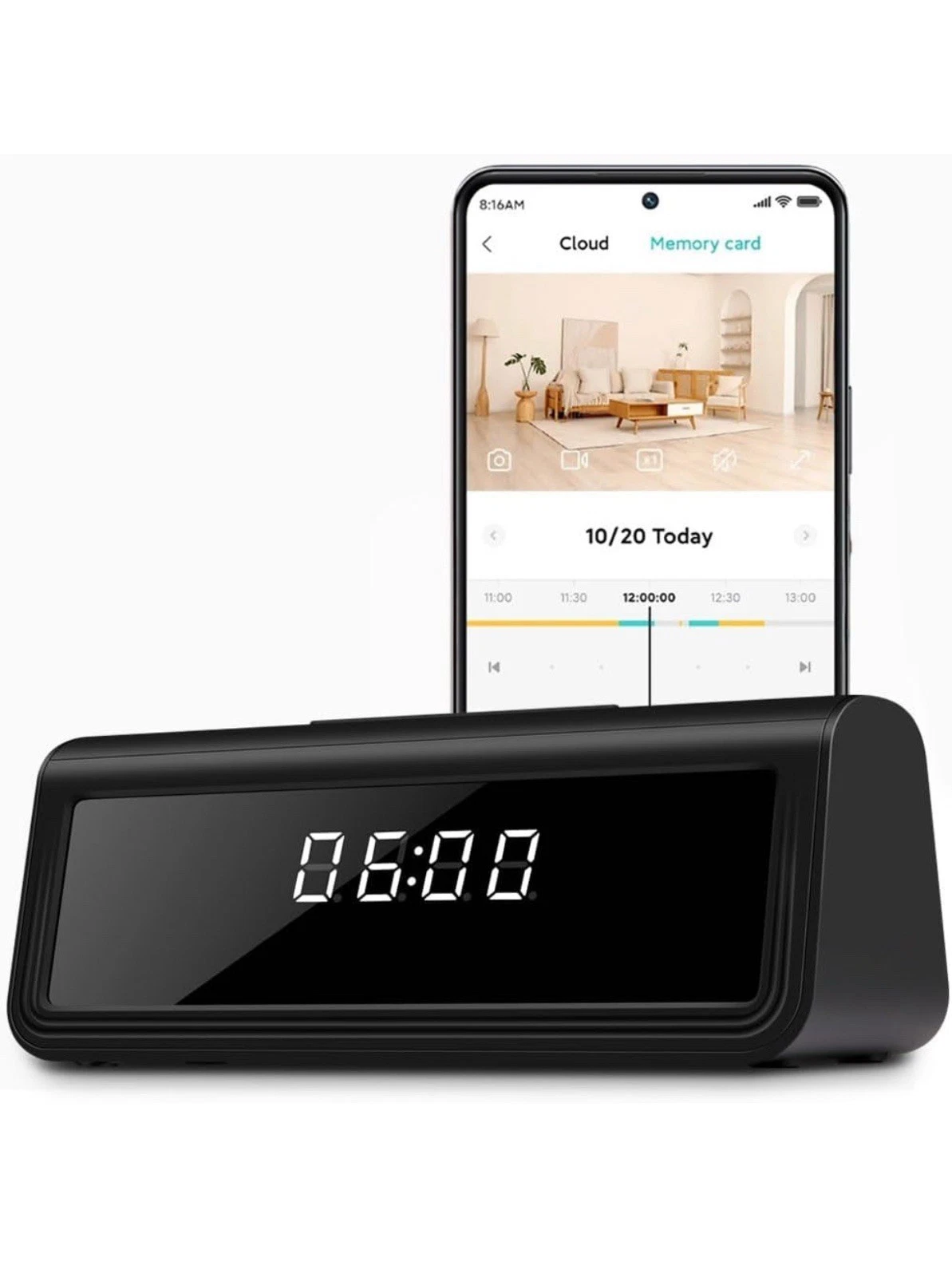 Smart Digital Clock with WiFi App Control, Motion Reminder, and Night View 