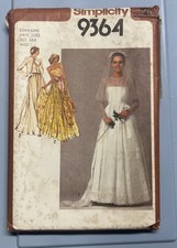 SALE VTG Unused Simplicity 9364 Bridal/Bridesmaid Dress Sewing Pattern size 6/8