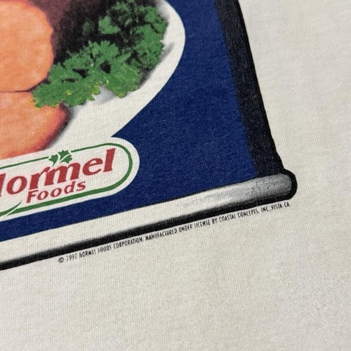 Vintage 1997 Hormel Foods Spam Meat Promo T-shirt Retro Alstyle XL 24x29.5 - Bild 6 von 8
