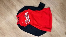 Nike Cincinnati Reds MLB Two-Tone Long Sleeve Shirt Red Black Mens Medium New
